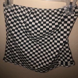 Checkered tube top